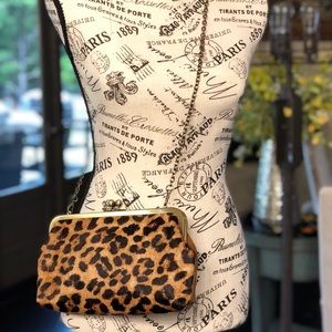 Patricia Nash Brown Leopard Clutch/Shoulder Purse